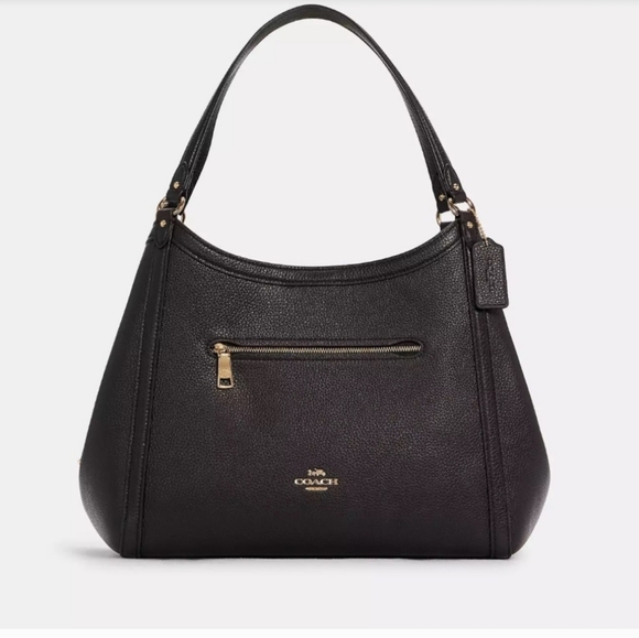 Coach Kristy Hobo Shoulder Bag in Black/Gold NWT - Picture 1 of 9